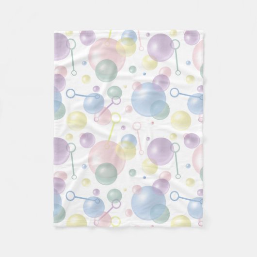 Couverture Polaire Joli Motif de bulle coloré (Devant)
