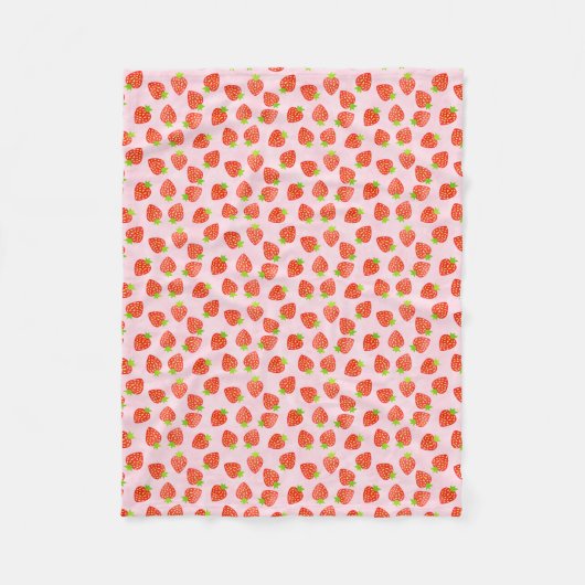 Couverture Polaire Joli motif de crème de fraise (Devant)