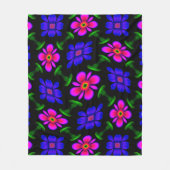 Couverture Polaire Joli Motif de fleurs roses (Devant)