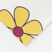 Couverture Polaire Joli motif de grandes fleurs (Coin)