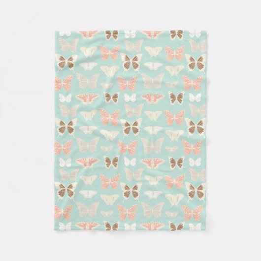 Couverture Polaire Joli Motif de papillons (Devant)