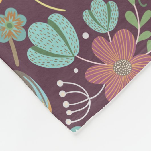 Couverture Polaire Joli Motif de printemps (Coin)