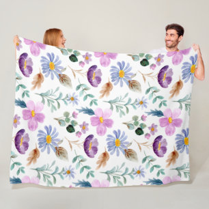 Couverture Polaire Joli motif floral pour la décoration de chambre vi
