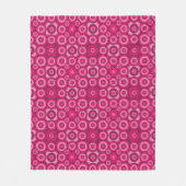 Couverture Polaire Joli Motif géométrique monochrome rose (Devant)