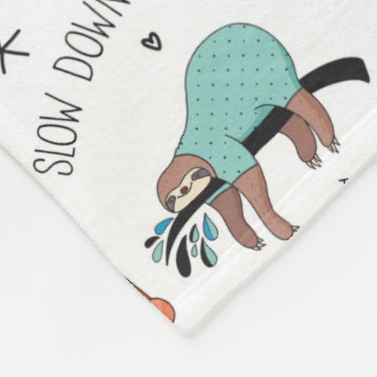 Couverture Polaire Joli Motif Sloth (Coin)