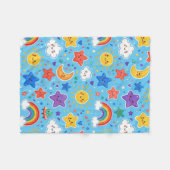 Couverture Polaire Joli motif transparent de l'espace arc-en-ciel (Devant (Horizontal))