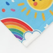 Couverture Polaire Joli motif transparent de l'espace arc-en-ciel (Coin)