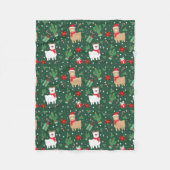 Couverture Polaire Joli Noël Alpaca (Devant)