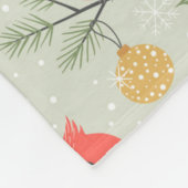 Couverture Polaire Joli Noël Oiseau Motif Design de vacances (Coin)