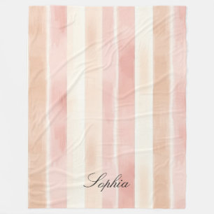 Couverture Polaire Joli Peach rose Crème raypes