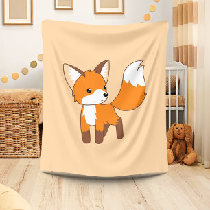 Couverture Polaire Joli Petit Fox Pêche Beige