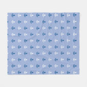 Couverture Polaire Joli petit Motif de Ancre (Devant (Horizontal))