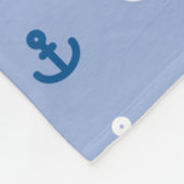Couverture Polaire Joli petit Motif de Ancre (Coin)
