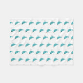 Couverture Polaire Joli petit oiseau bleu (Devant (Horizontal))
