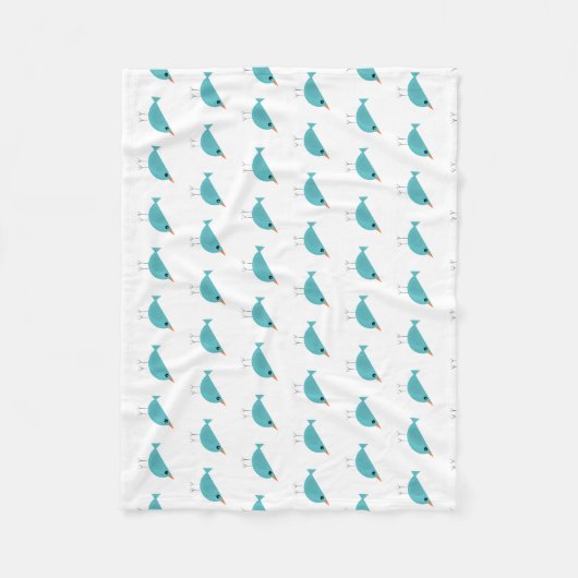 Couverture Polaire Joli petit oiseau bleu (Devant)