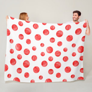 Couverture Polaire Joli pois en rouge et blanc l mignon moderne