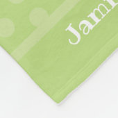 Couverture Polaire Joli printemps de printemps Pâques Bunny Nom vert (Coin)