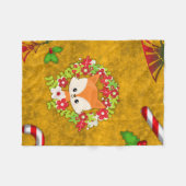 Couverture Polaire Joli renard de Noël (Devant (Horizontal))