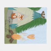 Couverture Polaire Joli renard solitaire (Devant (Horizontal))