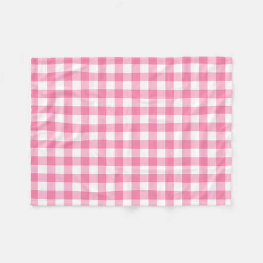 Couverture Polaire Joli rose En vichy Motif (Devant (Horizontal))
