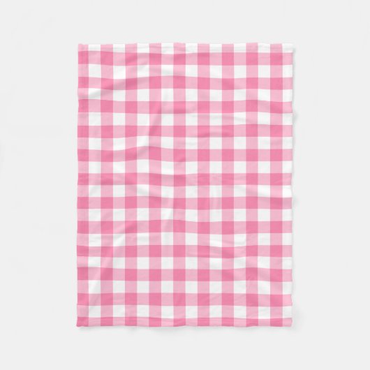 Couverture Polaire Joli rose En vichy Motif (Devant)