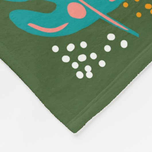 Couverture Polaire joli rose flamingo ajouter nom (Coin)