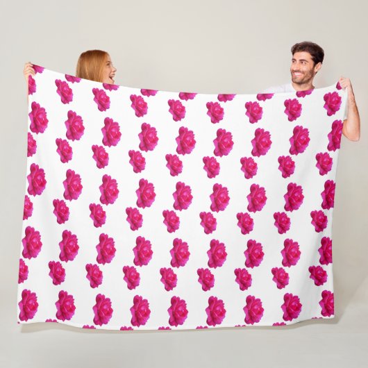 Couverture Polaire joli rose rose fleurs photo (En situation)