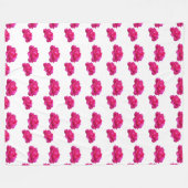 Couverture Polaire joli rose rose fleurs photo (Devant (Horizontal))