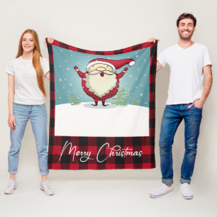 Couverture Polaire Joli Rouge Plaid Joyeux Noël Père Noël