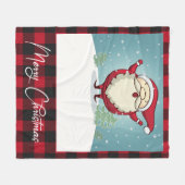 Couverture Polaire Joli Rouge Plaid Joyeux Noël Père Noël (Devant (Horizontal))