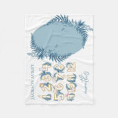 Couverture Polaire Joli Safari Animaux Baby Milestone (Devant)