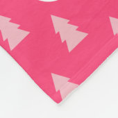 Couverture Polaire Joli sapin de Noël motif pastel et rose chaud (Coin)