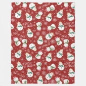 Couverture Polaire Joli Snowman Snowflake Whimsal Noël Cosy (Devant)