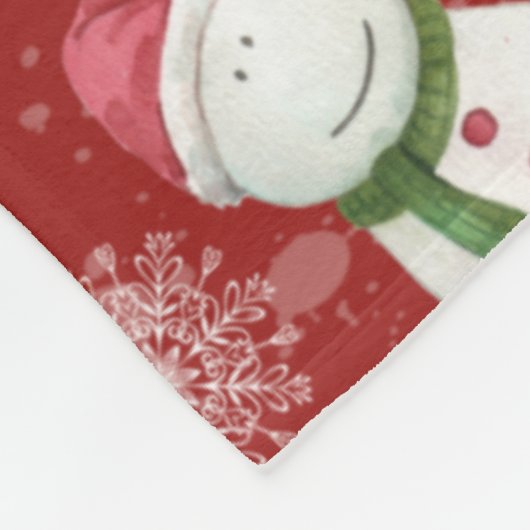Couverture Polaire Joli Snowman Snowflake Whimsal Noël Cosy (Coin)