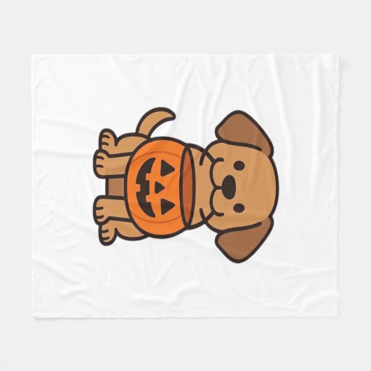 Couverture Polaire Joli T-shirt classique avec un chien en caricature (Devant (Horizontal))