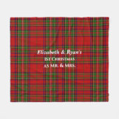 Couverture Polaire Joli tatan rouge et vert Plaid Noël (Devant (Horizontal))