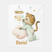 Couverture Polaire Joli tigre bébé (Devant)