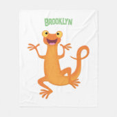 Couverture Polaire Joli triton orangé joyeux (Devant)