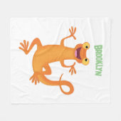 Couverture Polaire Joli triton orangé joyeux (Devant (Horizontal))