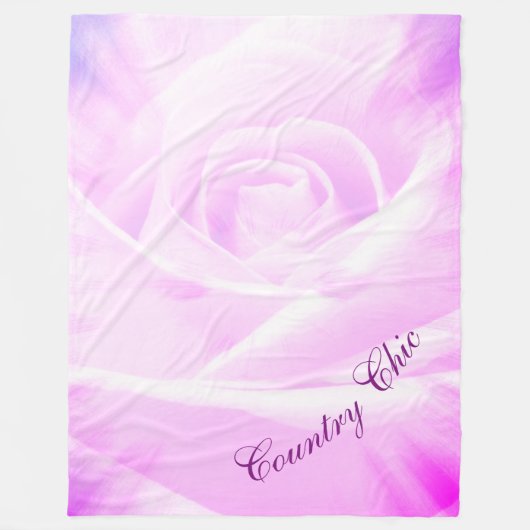 Couverture Polaire Joli violet Country Design chic (Devant)