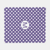 Couverture Polaire Joli violet et Pois blanc (Devant (Horizontal))