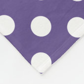 Couverture Polaire Joli violet et Pois blanc (Coin)