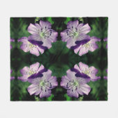 Couverture Polaire Joli violet Fleur de Geranium Motif Fleece