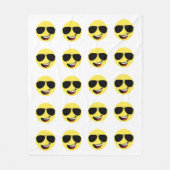 Couverture Polaire Joli Visage et lunettes d'aviateur, Amusant (Devant)