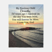 COUVERTURE POLAIRE JOLIE 90E ANNIVERSAIRE SOLEIL PERSONNALISÉ (Devant)