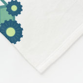 Couverture Polaire Jolie Backhoe verte Funny Excavateur Digger Garçon (Coin)