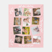 Couverture Polaire Jolie Berry Twigs Pink Baby's First Year Photos (Devant)