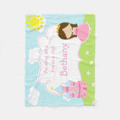 Couverture Polaire Jolie Brunette Notre Petite Princesse (Devant)