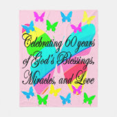 COUVERTURE POLAIRE JOLIE BUTTERFLY 60E ANNIVERSAIRE FLEECE BLANKET (Devant)