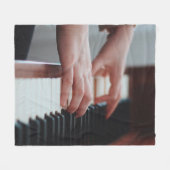 Couverture Polaire Jolie conception de piano (Devant (Horizontal))